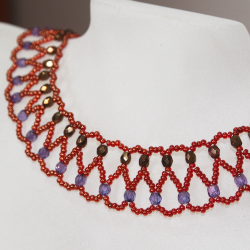 Necklace - Dentelle Lycoris - Necklace - Laiton bronze